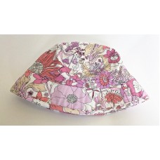 Liberty of London for Target Beach Bucket Hat SIXTY Ivory Pink Lavender Floral  eb-63388138